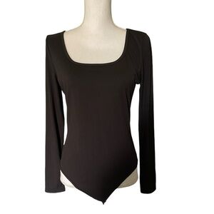 OQQ Black slimming bodysuit size XL whimsigoth witchy witch cocktail dinner